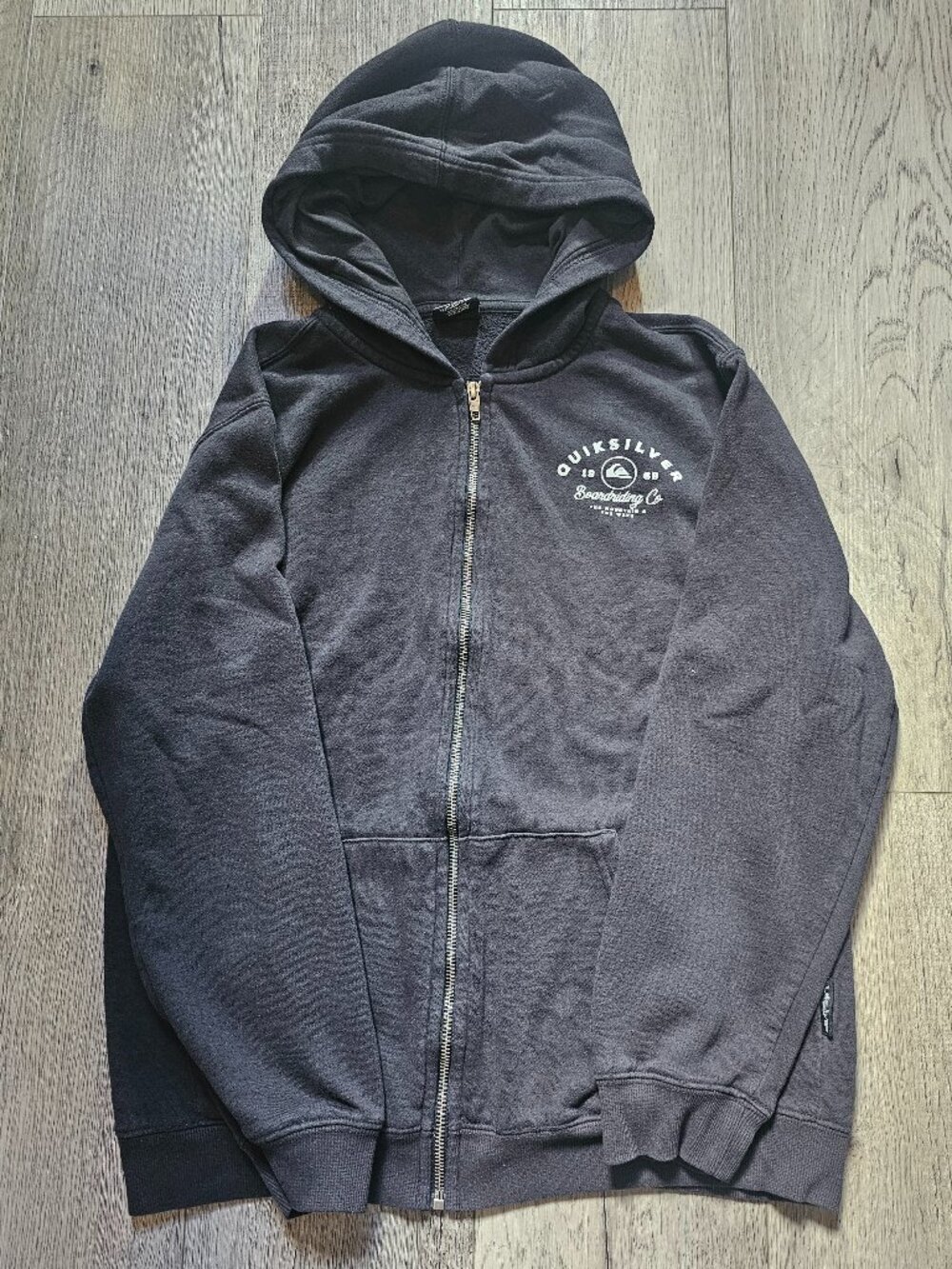 Quiksilver Men´s Boardriding Co. Full-Zip Graphic Hoodie Size XL